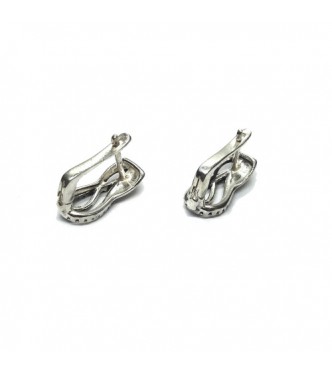 E000890 Genuine Sterling Silver Stylish Earrings Solid Hallmarked 925 Handmade